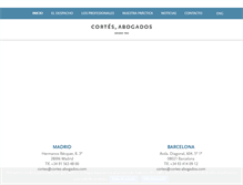 Tablet Screenshot of cortes-abogados.com